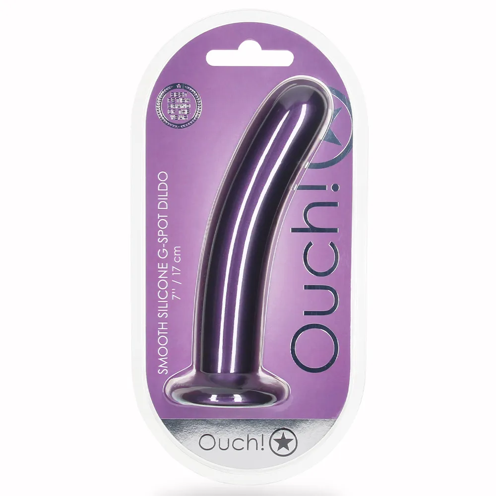 Ouch! 7" Smooth Silicone G-Spot Dildo With Suction Cup