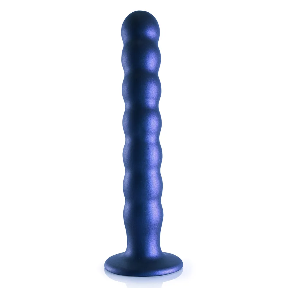 Ouch! 8" Beaded Silicone G-Spot Dildo With Suction Cup