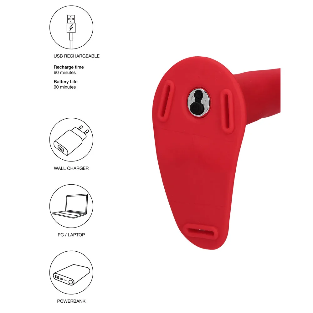 Ouch! Adjustable Vibrating Silicone Strap-On