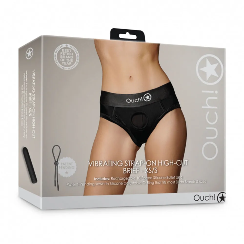 Ouch! Vibrating Strap-On High-Cut Briefs