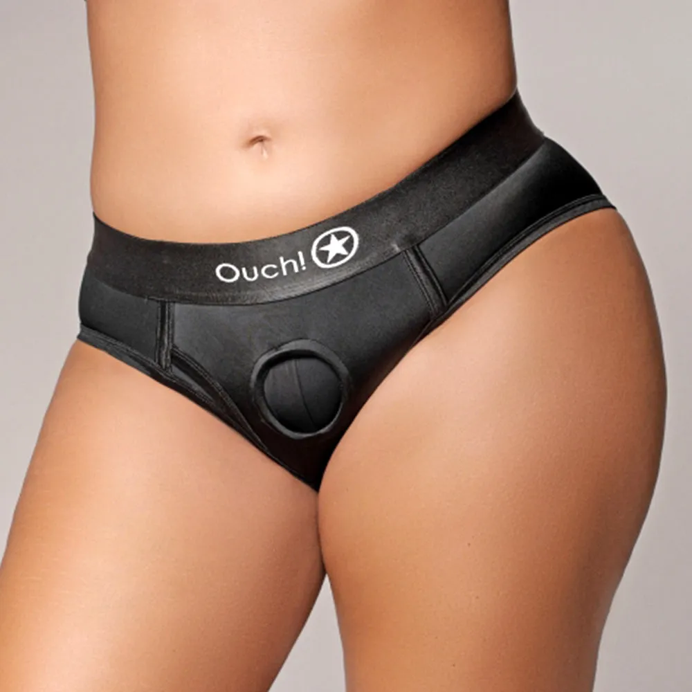 Ouch! Vibrating Strap-On High-Cut Briefs