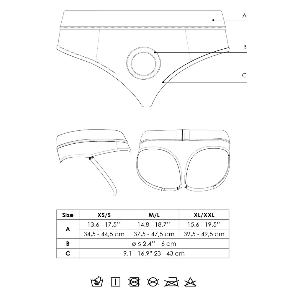 Ouch! Vibrating Strap-On Thong With Removeable Rear Straps