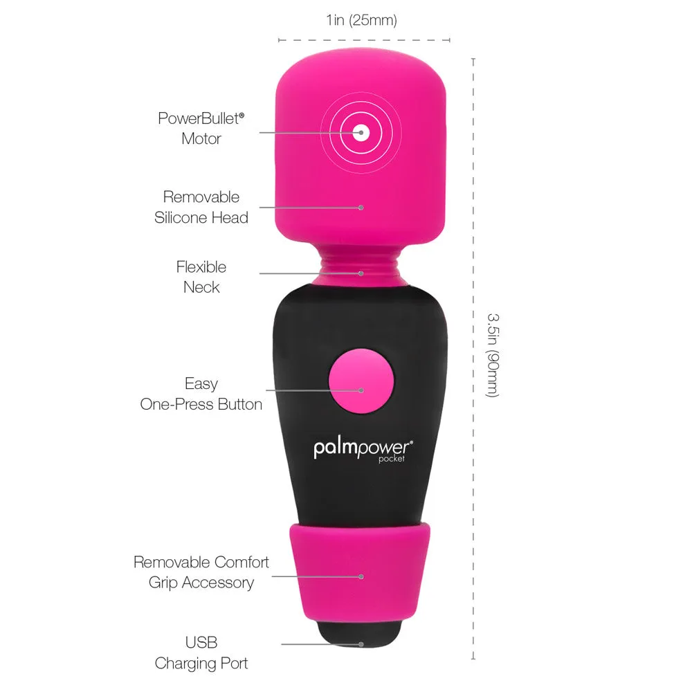 PalmPower Pocket Mini Wand Vibrator