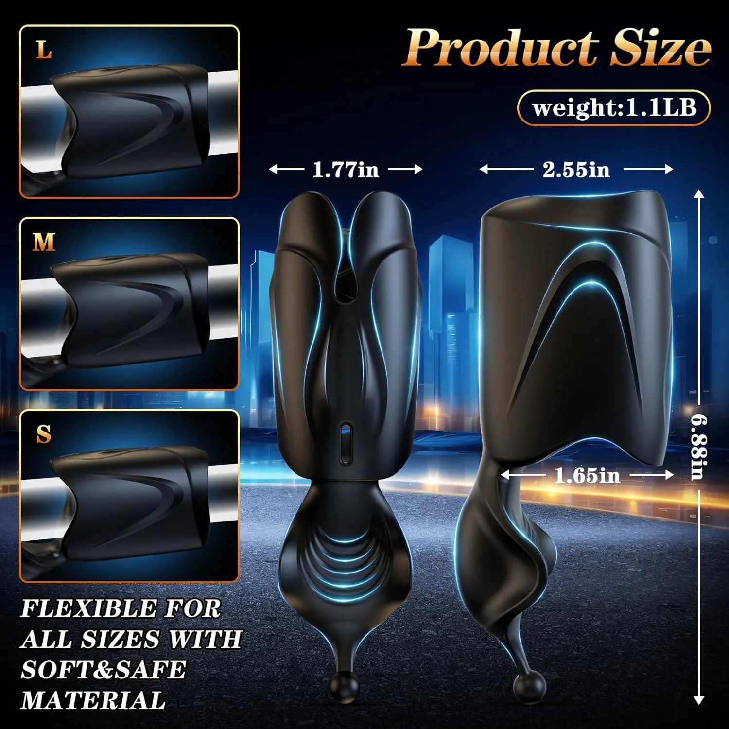 Penis Vibrator 2-Motor Penis Glans Training 10-Vibration Modes Penis Sleeve Male Masturbation Cup
