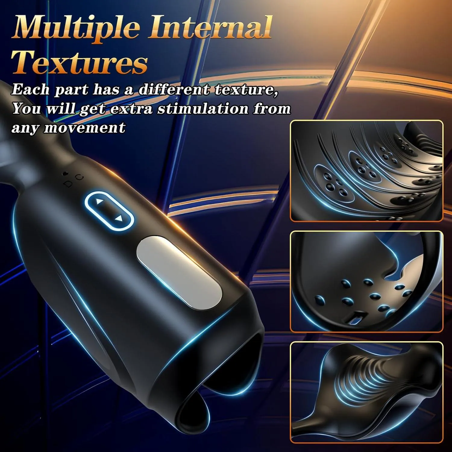 Penis Vibrator 2-Motor Penis Glans Training 10-Vibration Modes Penis Sleeve Male Masturbation Cup