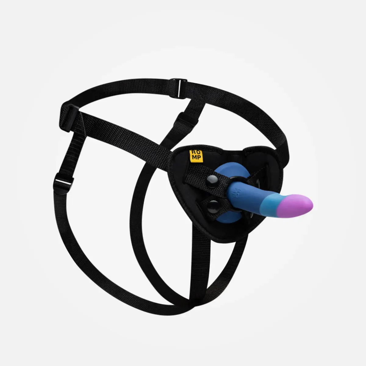 Piccolo - Non-Vibrating Silicone Dildo   Adjustable Harness Pegging Kit