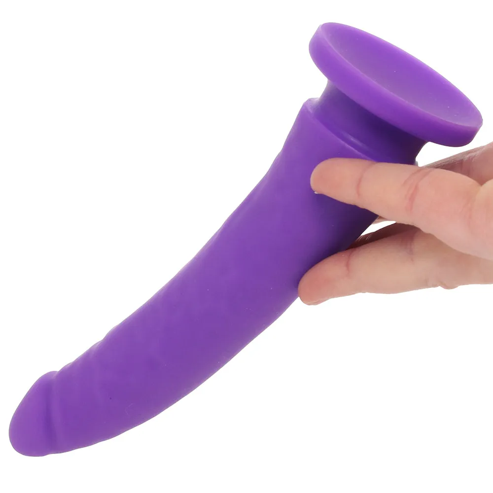 PinkCherry Premium 6.5 Inch Purple Silicone Realistic Dildo