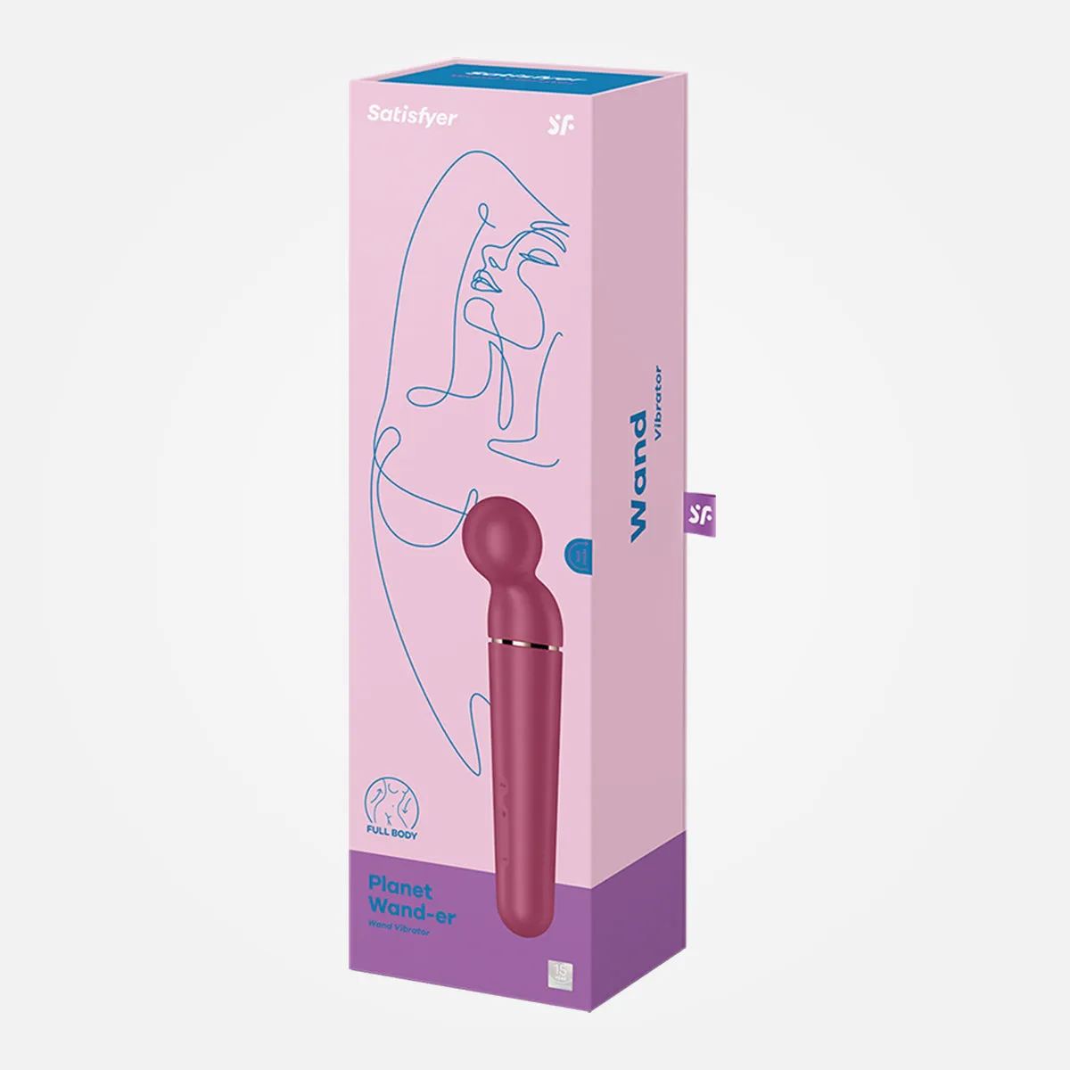 Planet Wand-er - Red Rechargeable Wand Vibrator