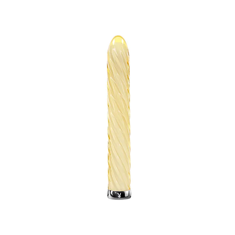 Playboy Pleasure Twist of Fate Glass Vibrator