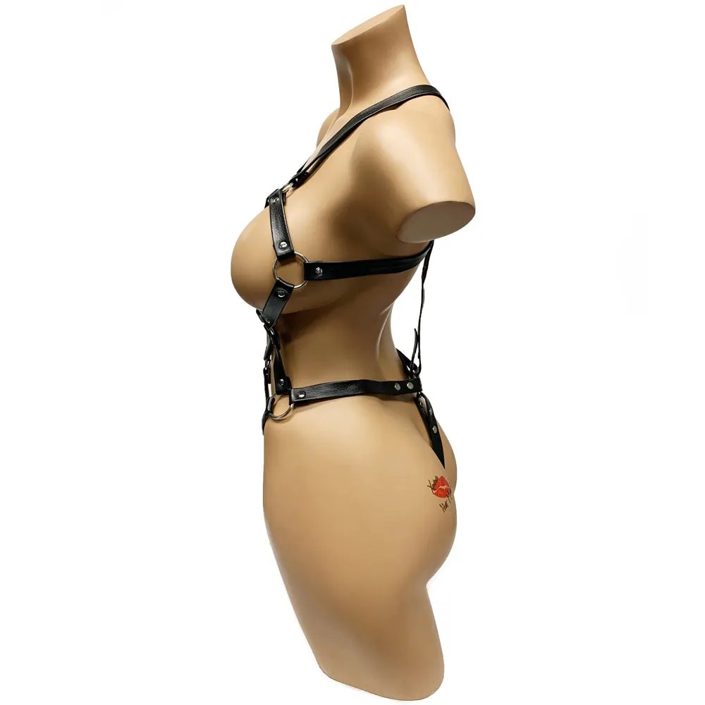 Poison Rose Leather Strap One Piece