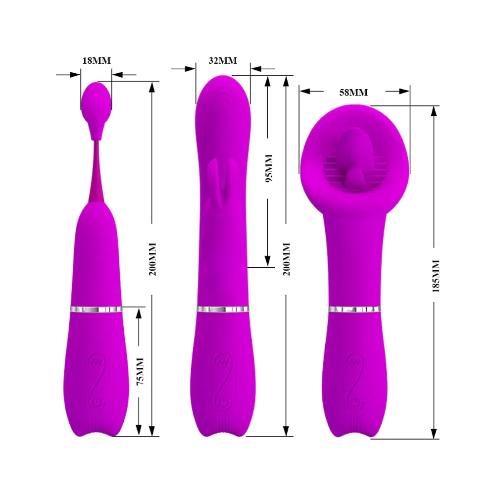 Pretty Love 4-in-1 Rechargeable Vibrating Thrill Kit