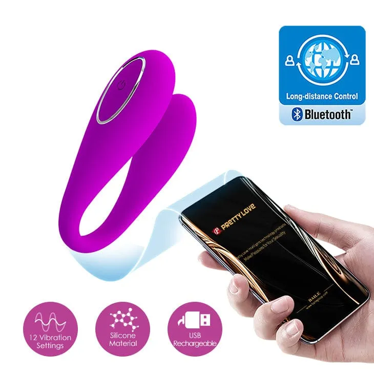 Pretty Love - August App-Controlled Couple's Massager (Pink)