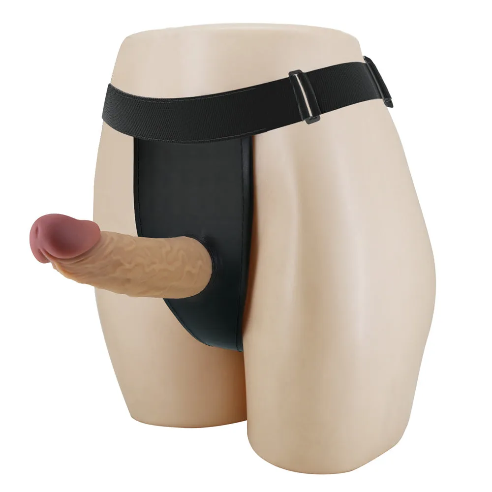 Pretty Love Houston Strap-On Harness Briefs & Hollow 6.8" Dildo