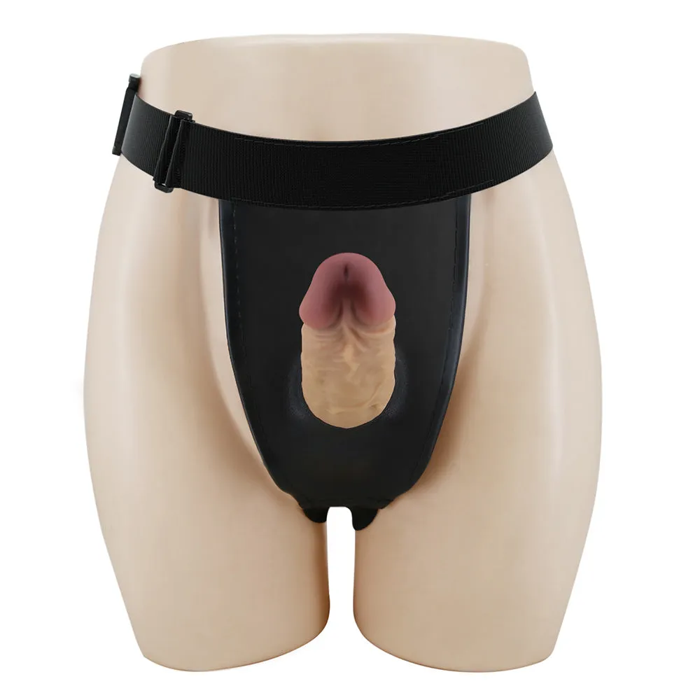 Pretty Love Houston Strap-On Harness Briefs & Hollow 6.8" Dildo