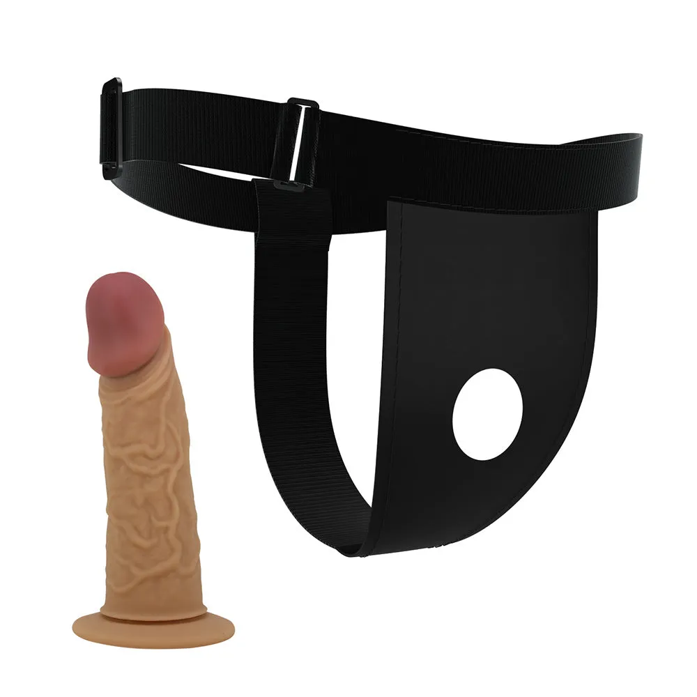 Pretty Love Houston Strap-On Harness Briefs & Hollow 6.8" Dildo