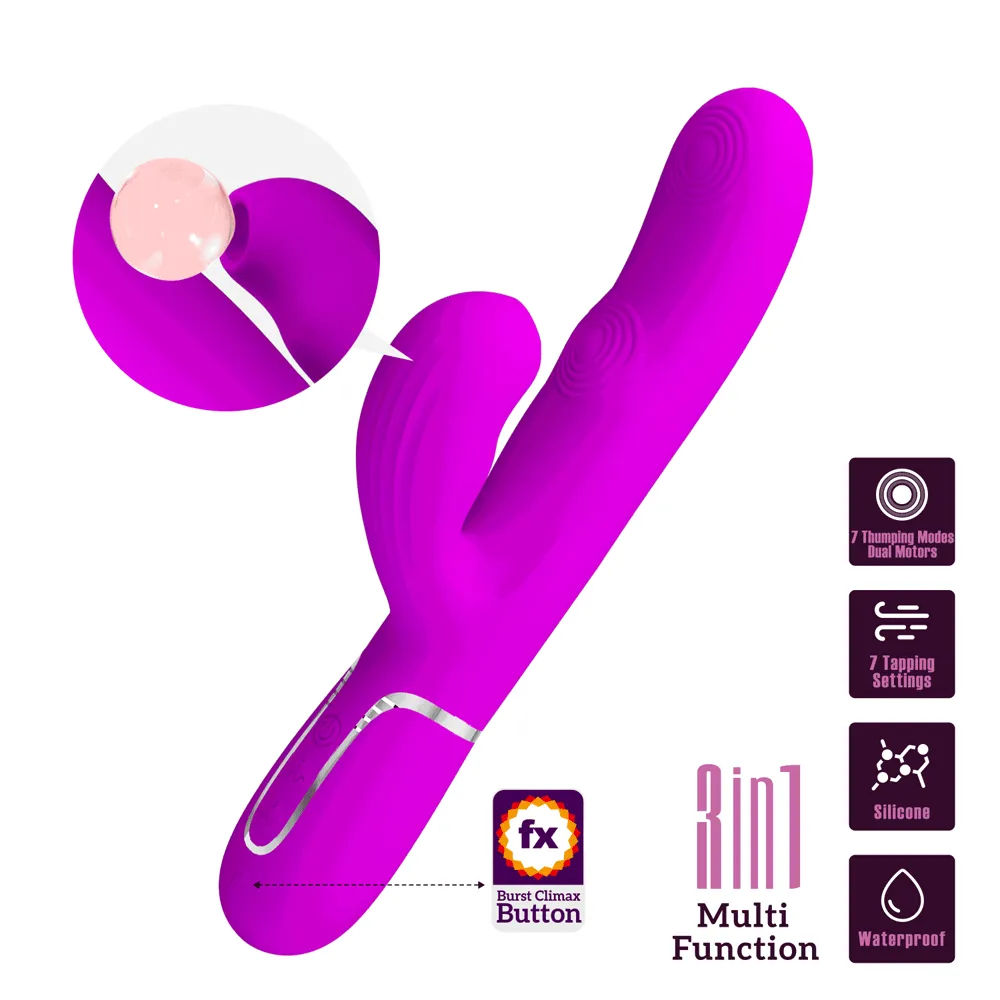 Pretty Love Perdita Clitoral Suction G-Spot Thumping Rabbit Vibrator