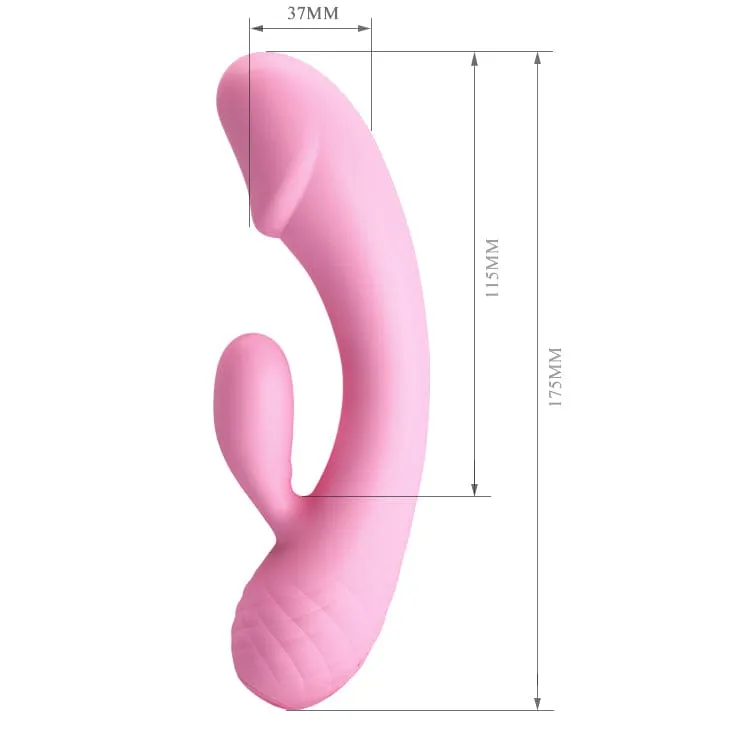 Pretty Love - Ron Flexible Rabbit Vibrator (Pink)
