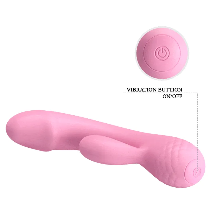 Pretty Love - Ron Flexible Rabbit Vibrator (Pink)