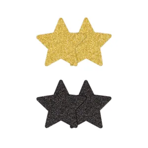 Pretty Pasties Glitter Star Adhesive Nipple Pasties 2-Pack