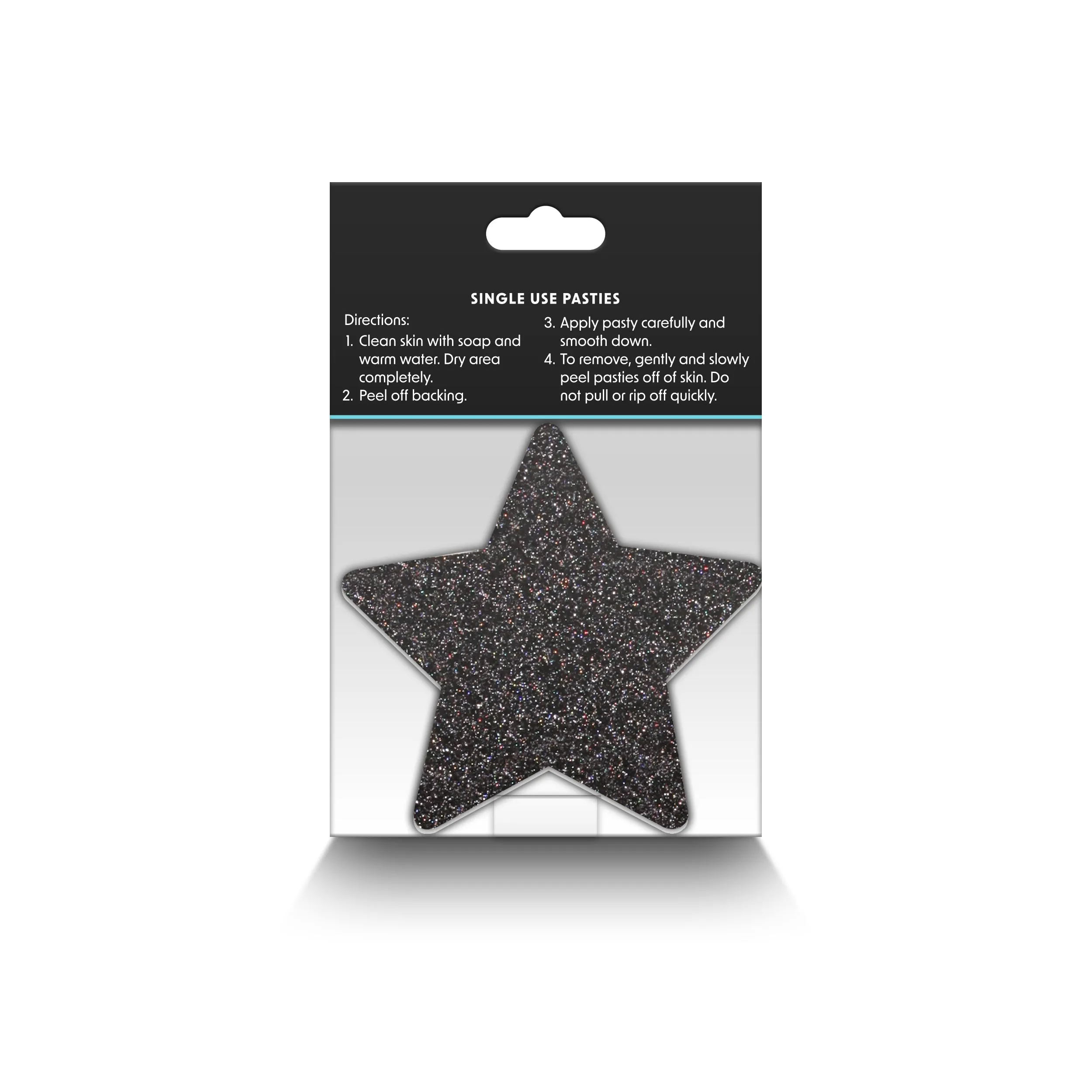 Pretty Pasties Glitter Star Adhesive Nipple Pasties 2-Pack
