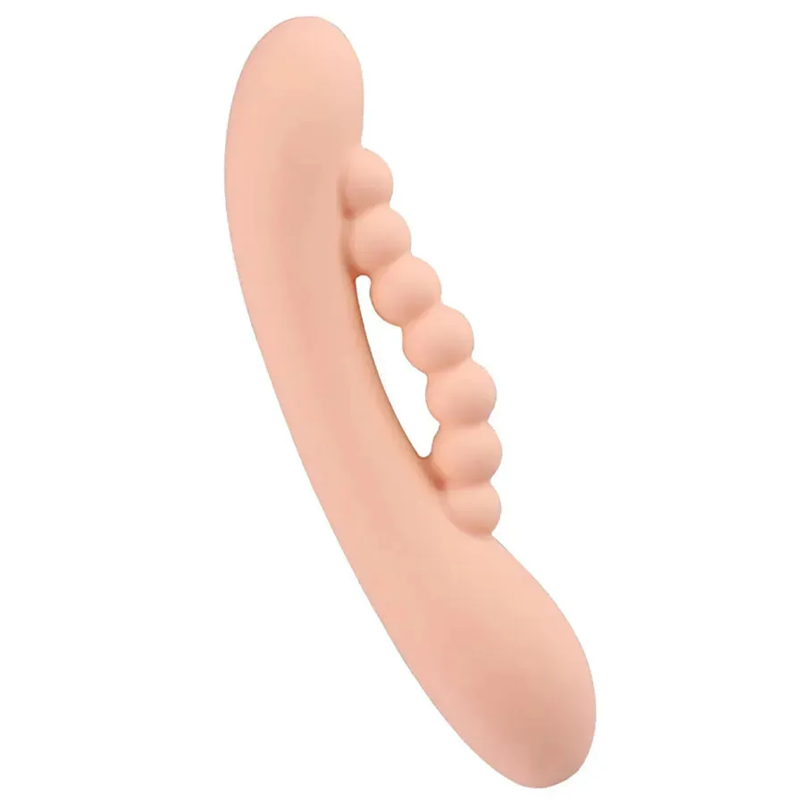 Pure Silicone Dual Stimulation Vibrator