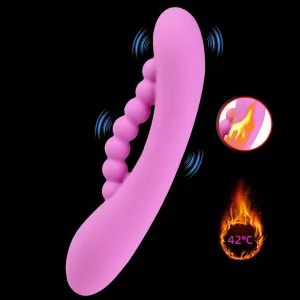 Pure Silicone Dual Stimulation Vibrator