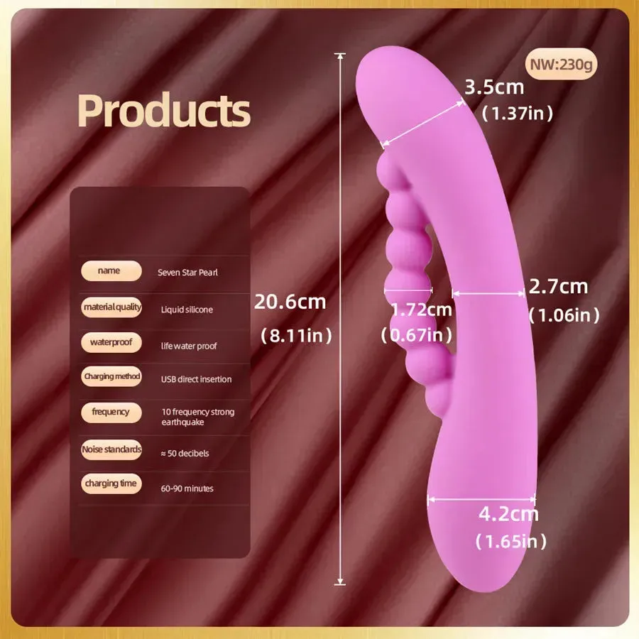 Pure Silicone Dual Stimulation Vibrator