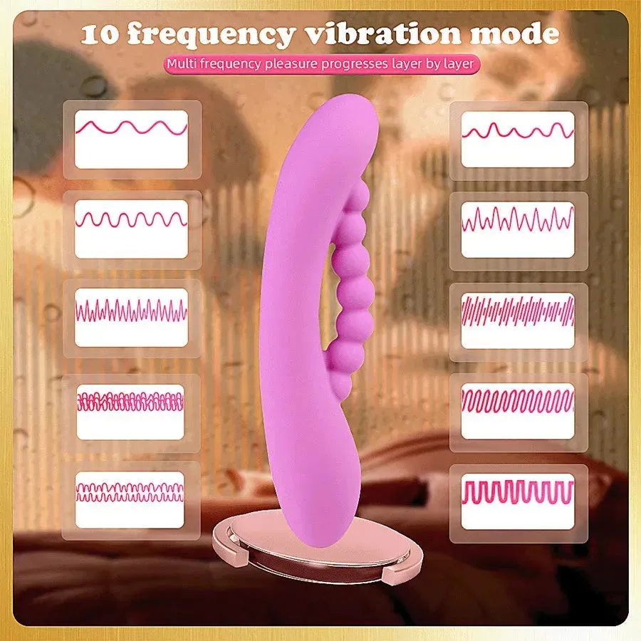 Pure Silicone Dual Stimulation Vibrator