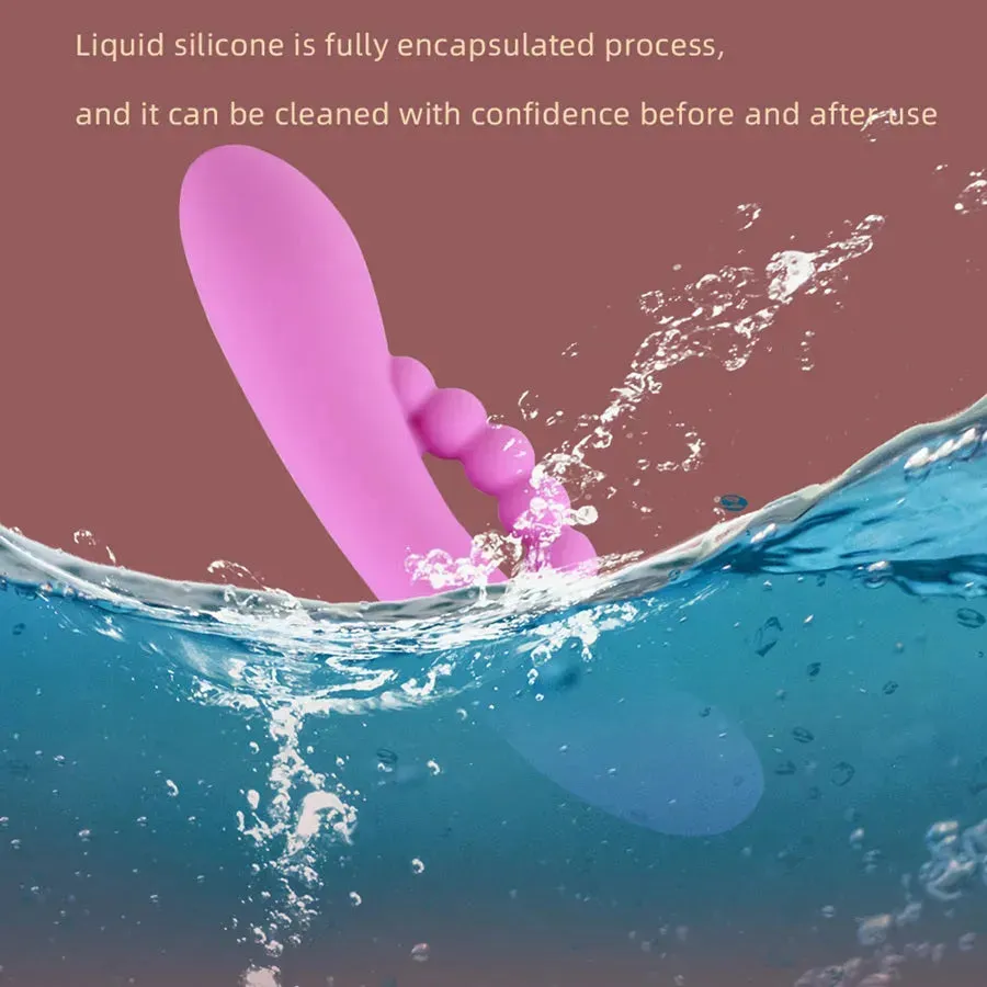 Pure Silicone Dual Stimulation Vibrator
