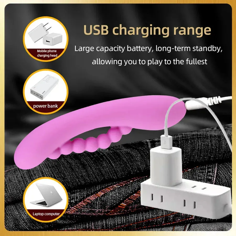 Pure Silicone Dual Stimulation Vibrator