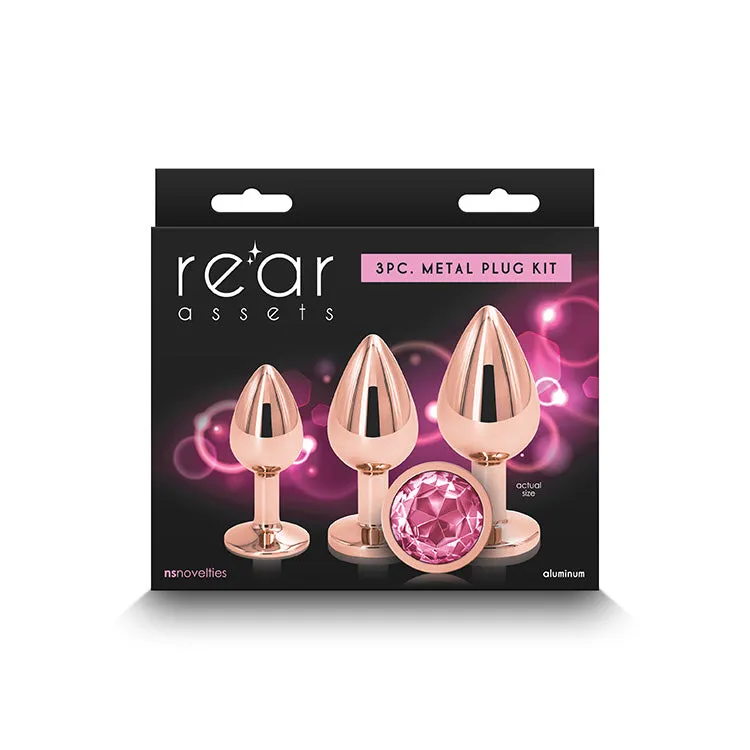 Rear Assets 3pc Rose Gold Anal Training Kit