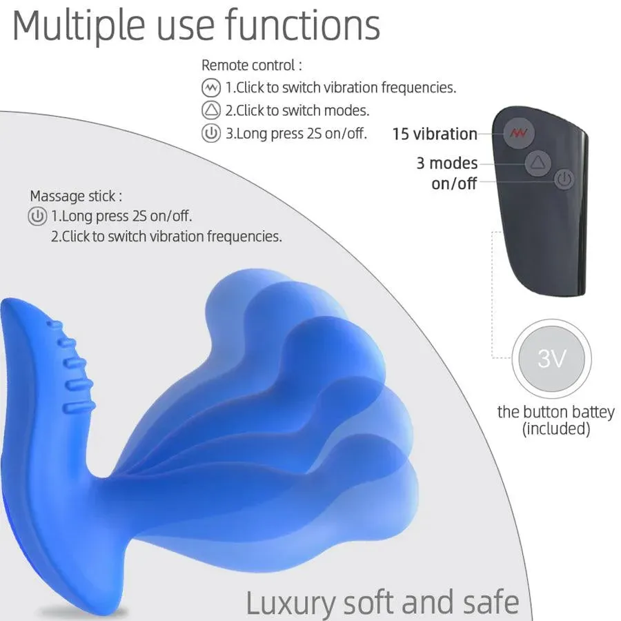 Remote Control 15 Vibrating Modes Prostate Massager