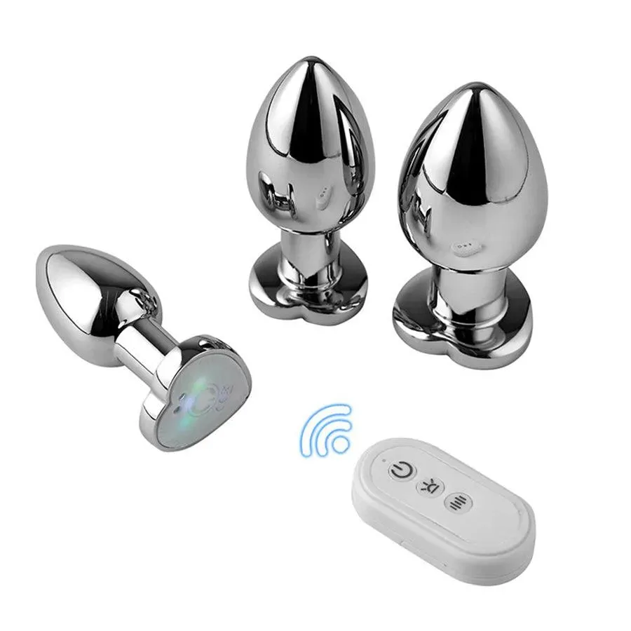 Remote Control Bluetooth Metel Butt Plug Vibrator