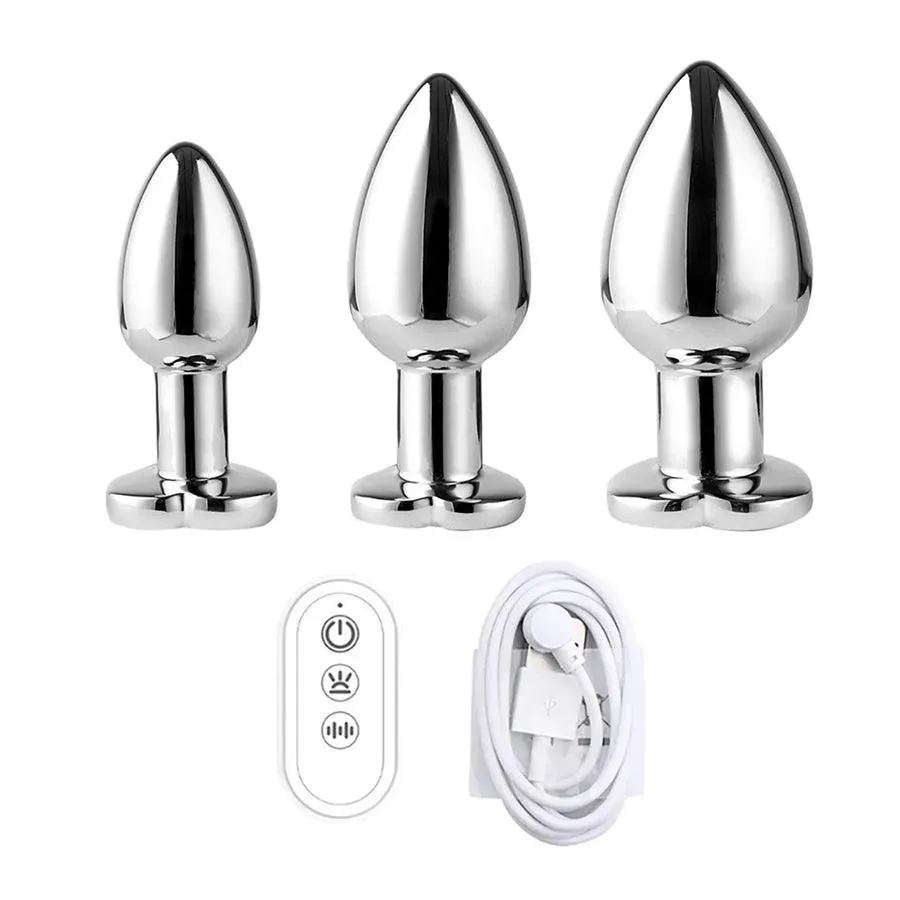 Remote Control Bluetooth Metel Butt Plug Vibrator