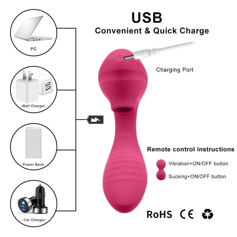 Remote Control Clit Sucking Vibrator