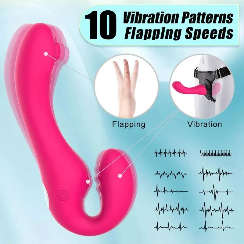 Remote Control Lesbian Strap On Dildo Vibrator