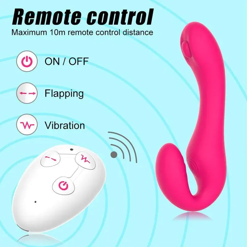 Remote Control Lesbian Strap On Dildo Vibrator