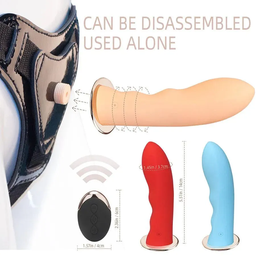 Remote Control Lesbian Strap On Vibrator