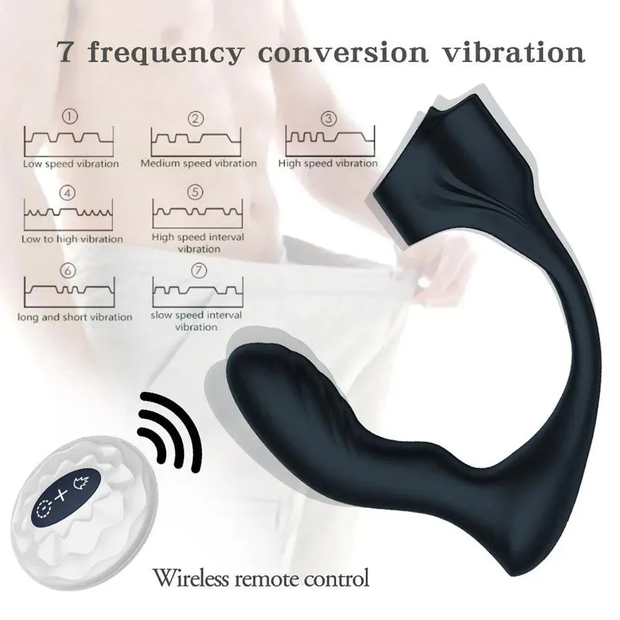 Remote Control Male Prostate Massager with Penis Ring