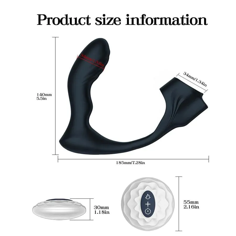 Remote Control Male Prostate Massager with Penis Ring