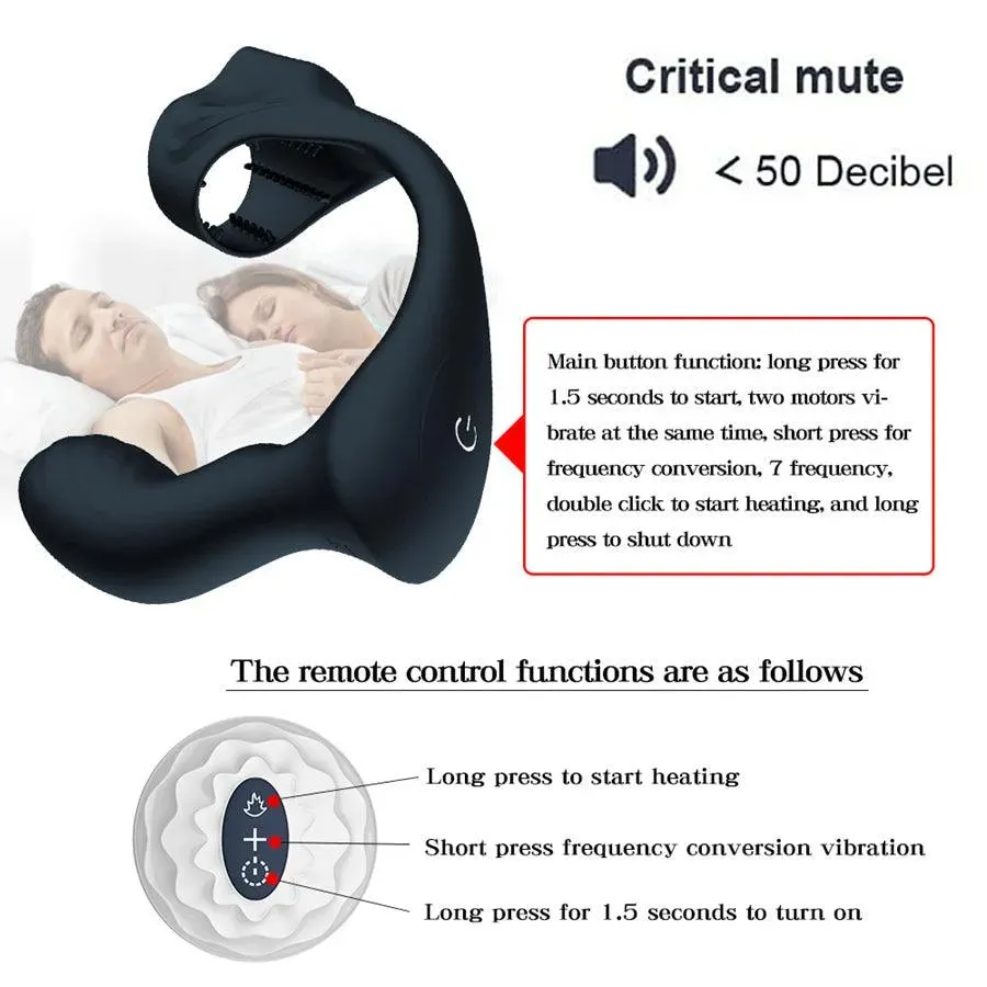 Remote Control Male Prostate Massager with Penis Ring