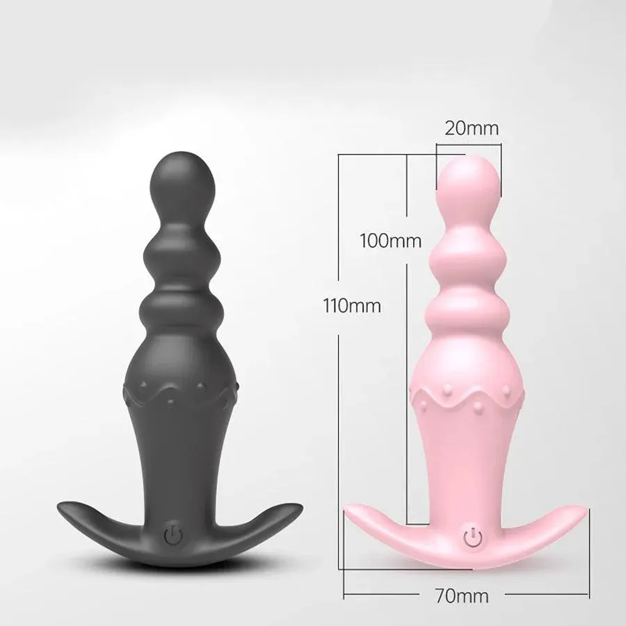Remote Control Silicone Vibrating Anal Beads Toy