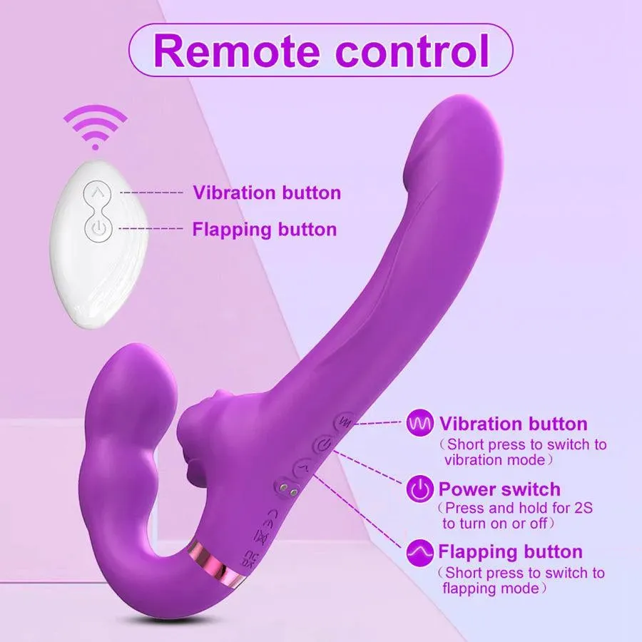 Remote Control Strapless Strapon Vibrator