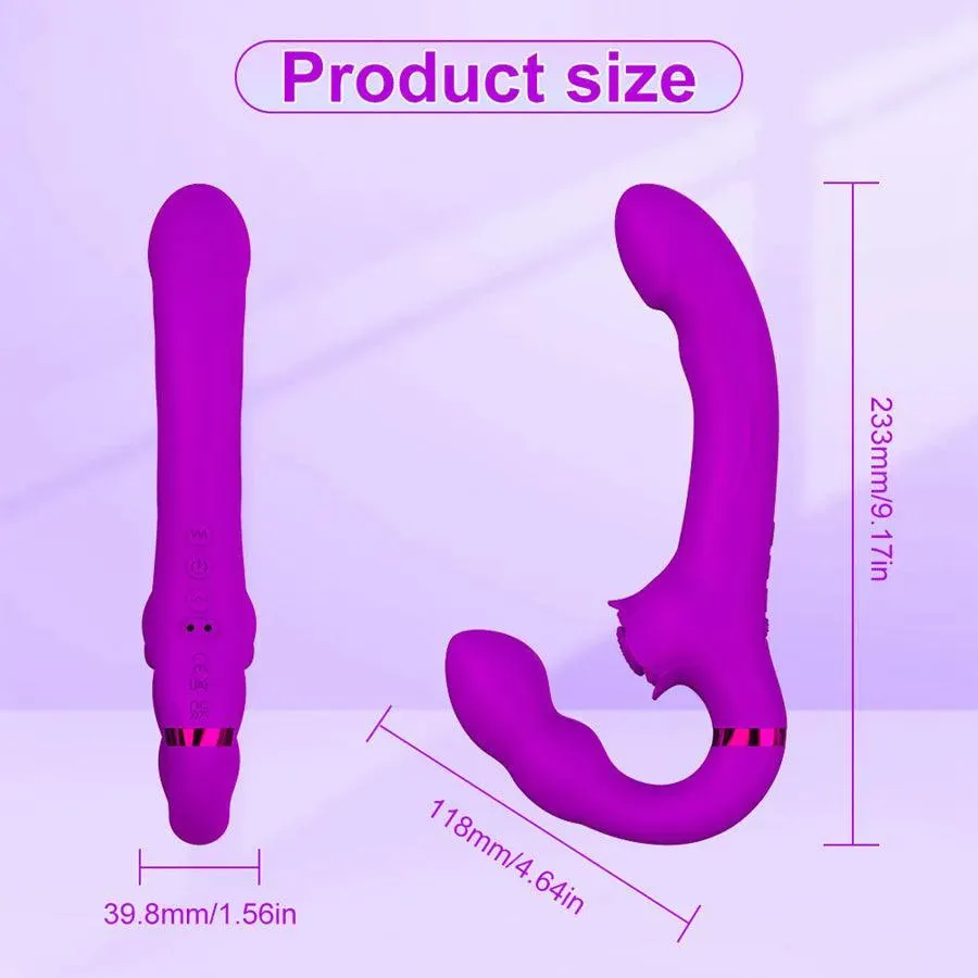 Remote Control Strapless Strapon Vibrator