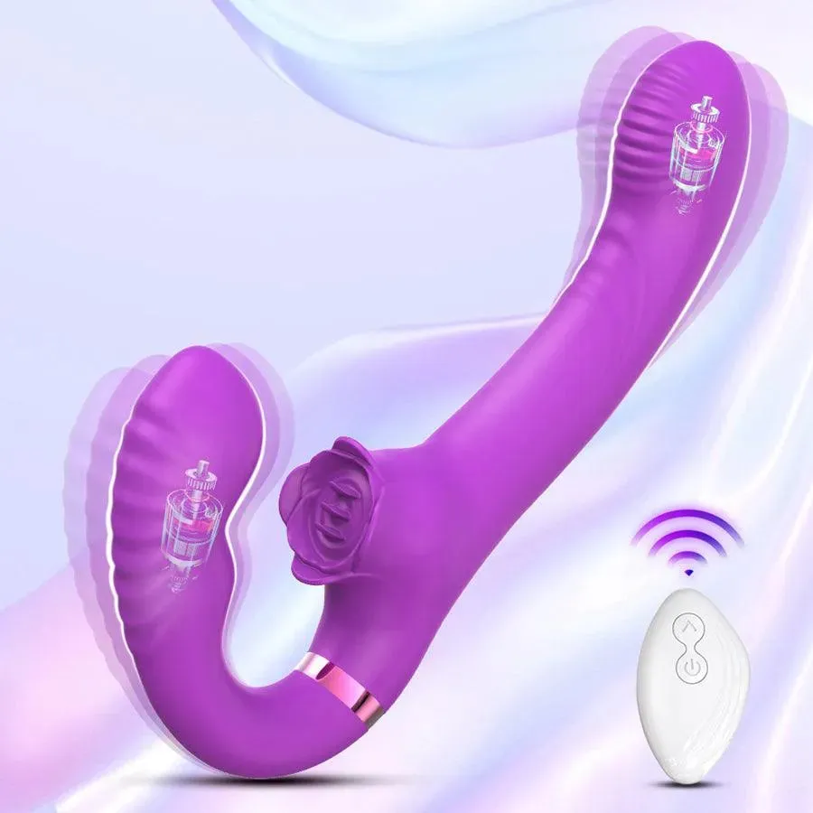Remote Control Strapless Strapon Vibrator