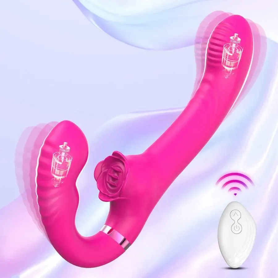 Remote Control Strapless Strapon Vibrator