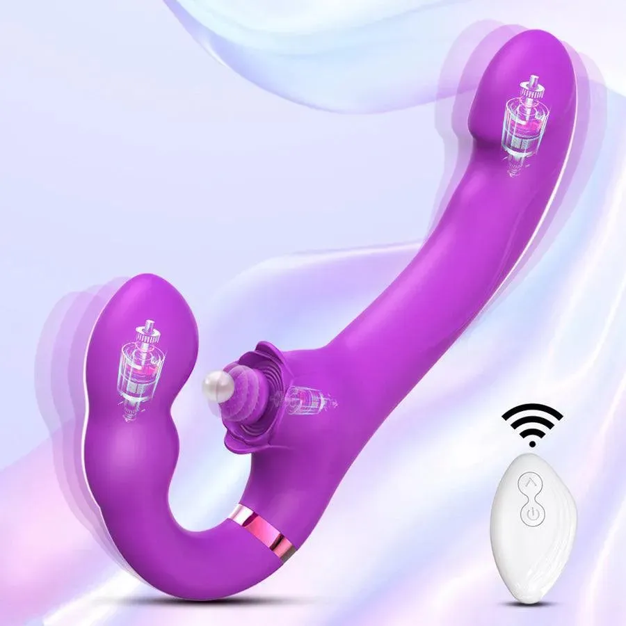 Remote Control Strapless Strapon Vibrator