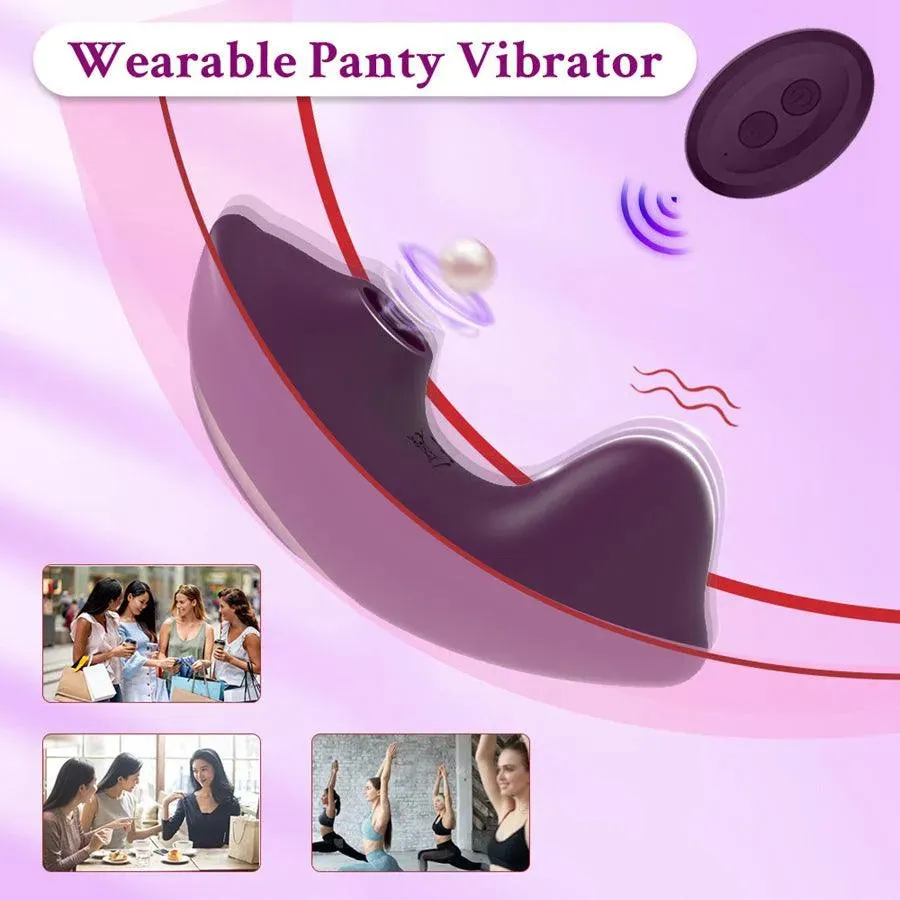 Remote Control Sucking Wearable Vibrator