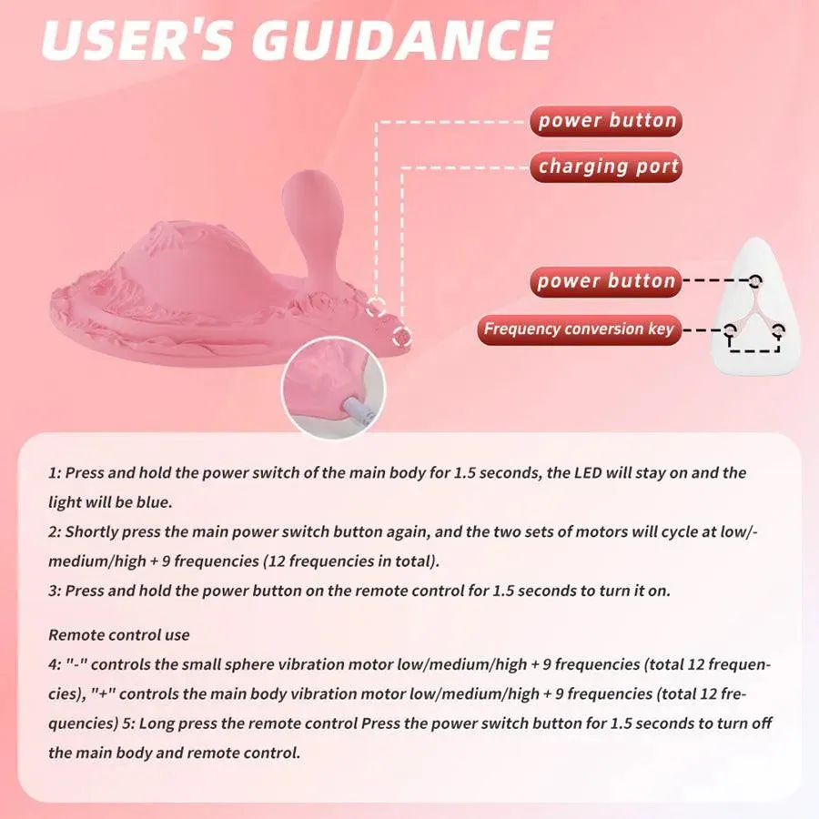 Remote Control Vibrating Pad for Clitoris Perineum