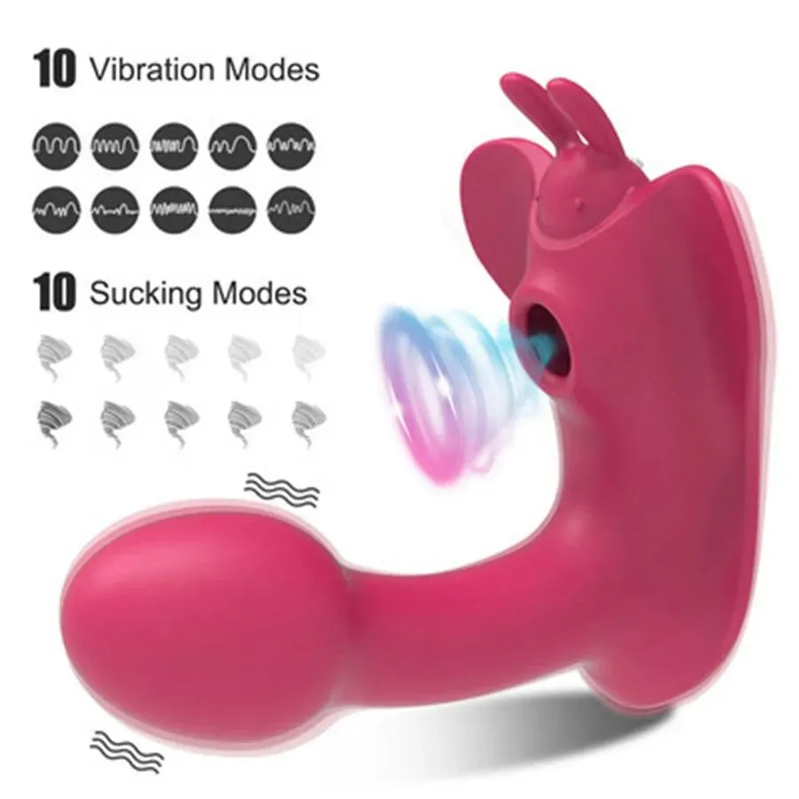 Remote Control Wearable Flapping Pany Vibrator